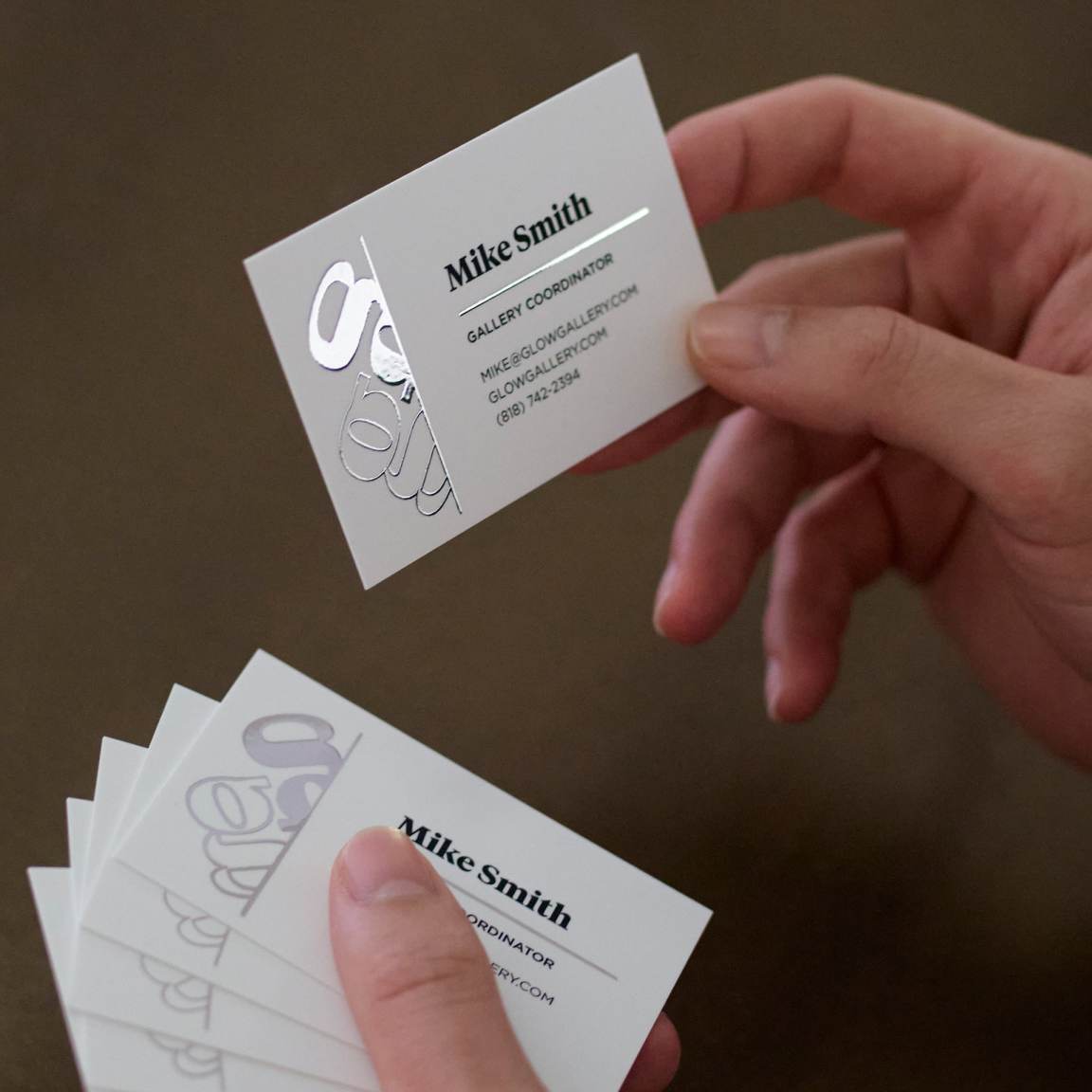 tarjetas estampadas con foil 1 lado