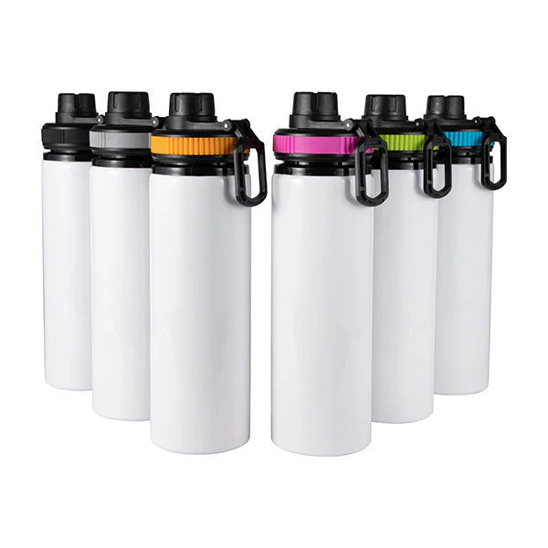 TERMO TAPA PRESIÓN 750ML Y 600ML BLANCO O PLATEADO