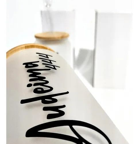 vaso opalizado tapa bambu + pitillo