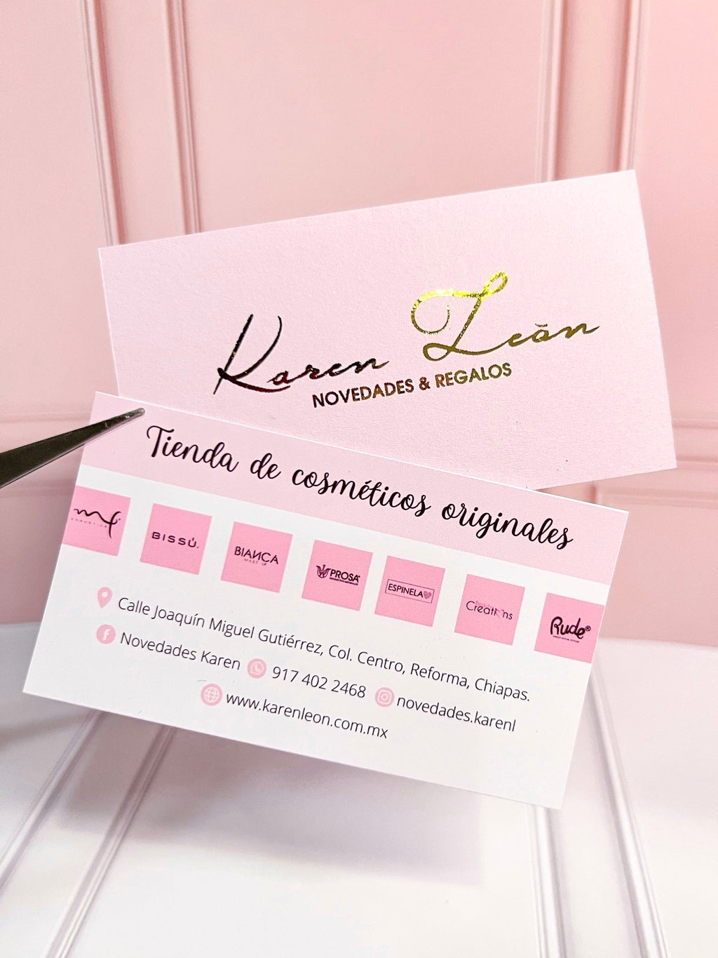 tarjetas estampadas con foil 1 lado