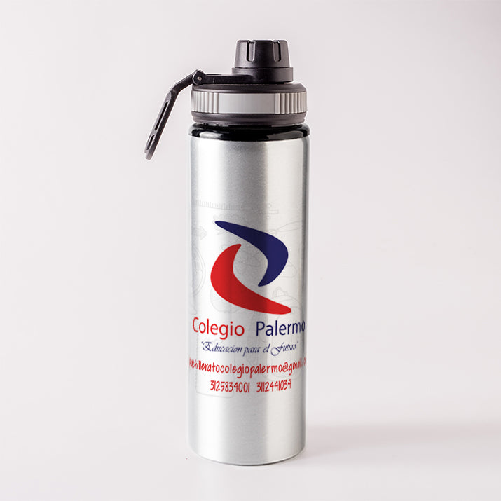 TERMO TAPA PRESIÓN 750ML Y 600ML BLANCO O PLATEADO