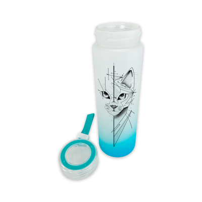 botella de vidrio esmerilado 500 ml.