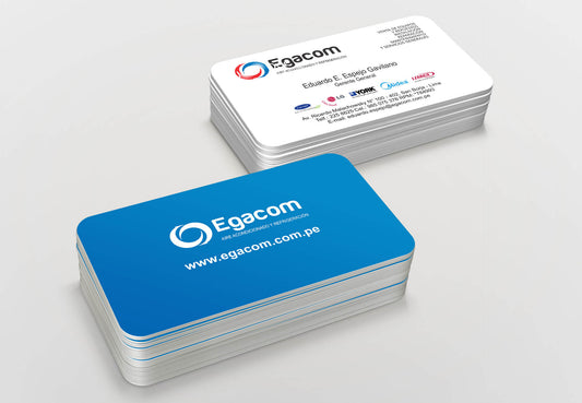 Tarjetas laminadas mate mas reserva UV mas troquelado
